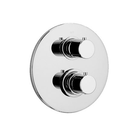 Elba Thermostatic Valve With 3/4" Ceramic Disc Volume Control Chrome