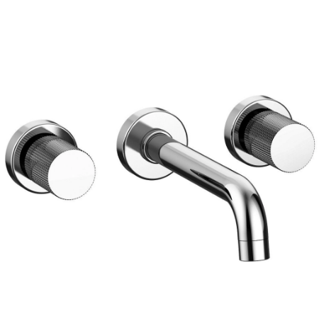 Alessandra 8" Centers Wall Mount Lavatory Faucet Chrome