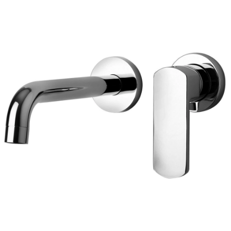 Novello Wall Mount Lavatory Faucet Chrome