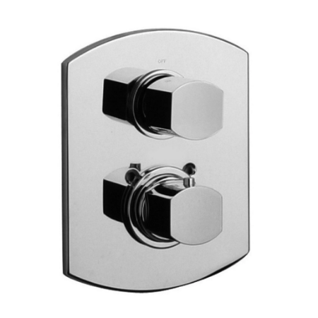 Novello Thermostatic Valve With 3/4" Ceramic Disc Volume Control Chrome