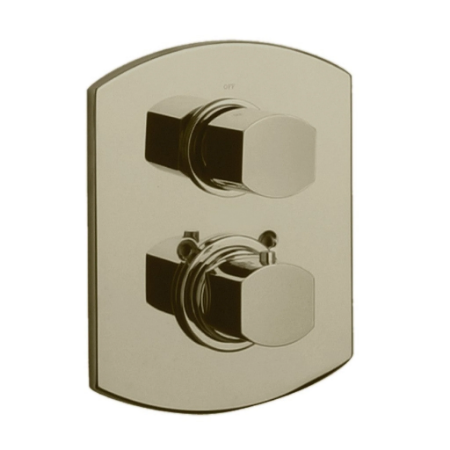 Novello Thermostatic Valve With 2 Way Diverter Volume Control Brushed Nickel
