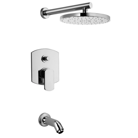Novello Pressure Balance Tub & Shower Chrome