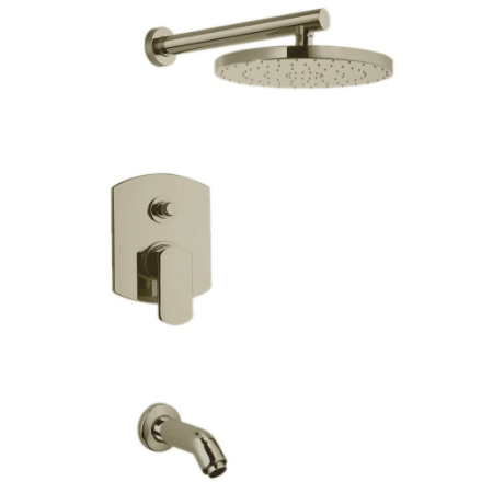 Novello Pressure Balance Tub & Shower Brushed Nickel