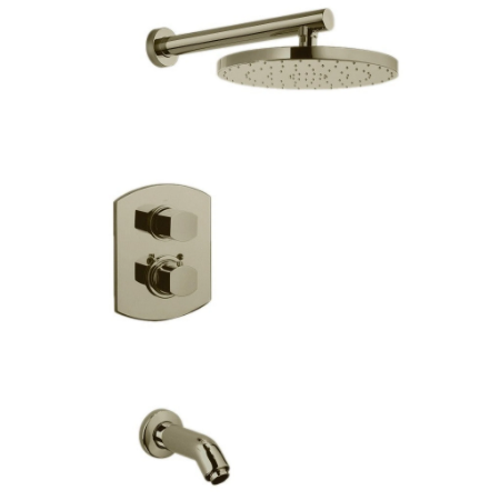 Novello Thermostatic Tub & Shower Brushed Nickel