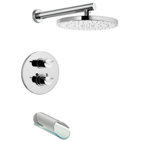 Morgana Thermostatic Tub & Shower Chrome