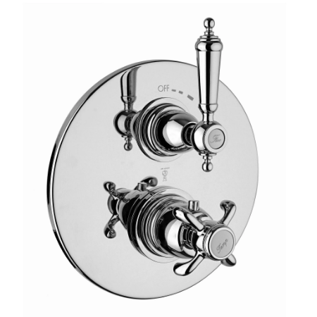 Ornellaia Thermostatic Valve With 3/4" Ceramic Disc Volume Control Chrome