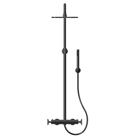 Lucia Exposed Shower Column Matt Black
