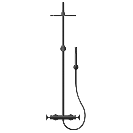 Lucia Exposed Shower Column Brushed Nickel