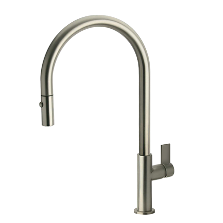 Single Handle Pull-down Spray kitchen Faucet Spout Rotates Brushed Nickel