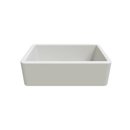 Single Basin Front Apron Sink  in White