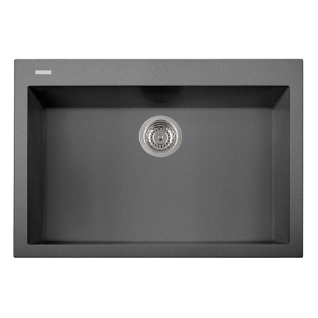 LaToscana Plados 30" x 20" Single Basin Granite Drop-In Sink in a Titanium Finish