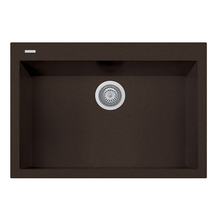LaToscana Plados 30" x 20" Single Basin Granite Drop-In Sink in Brown