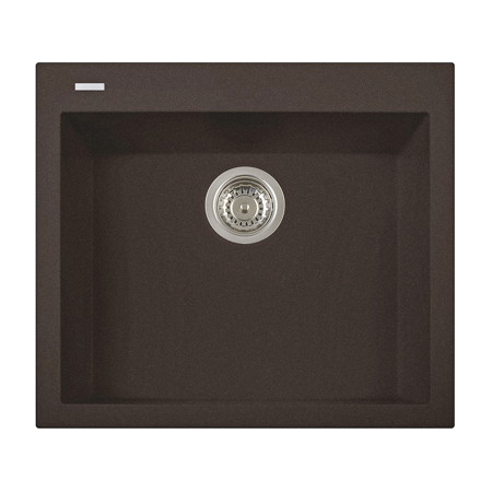 LaToscana Plados 23" x 20" Single Basin Granite Drop-In Sink in Brown