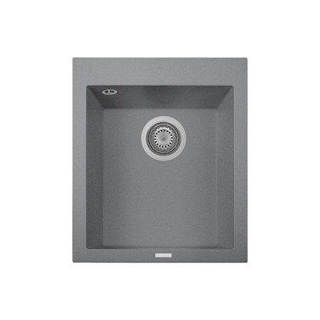 LaToscana Plados 16'' x 20'' Single Basin Granite Drop-In Sink in Titanium Finish