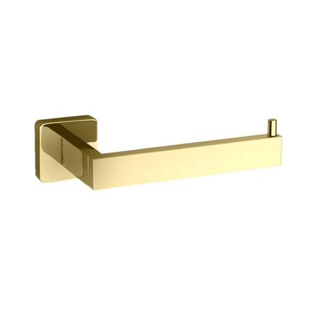 Square Paper Roll Holder Matt Gold