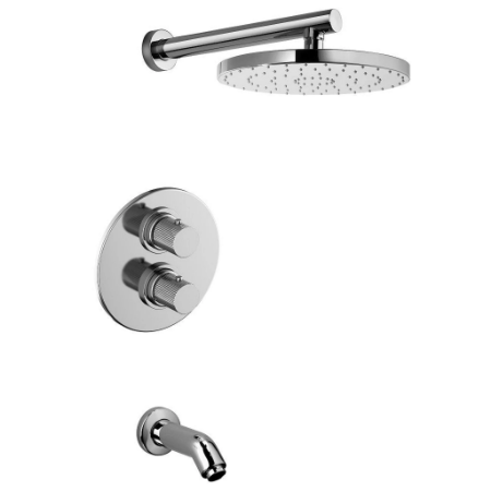 Alessandra Thermostatic Tub & Shower Chrome