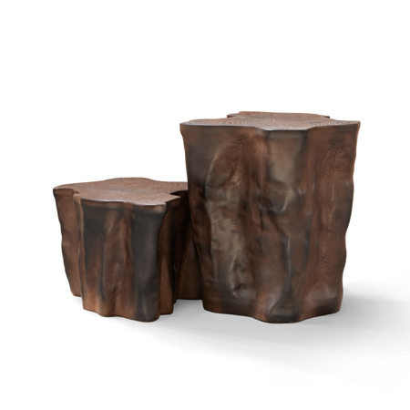 EDEN CERAMIC DARK BROWN BIG SIDE TABLE