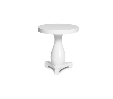 HUDSON WHITE SIDE TABLE