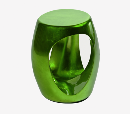 CARVED EMERALD STOOL