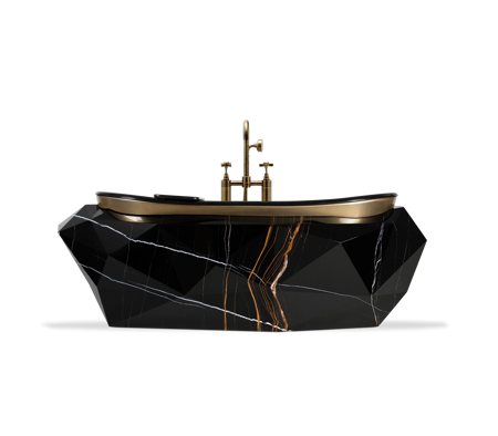 DIAMOND BATHTUB BLACK MARBLE II