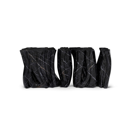 MONOCHROME FAUX-MARBLE CONSOLE