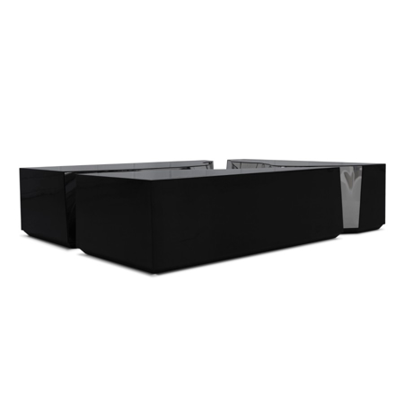 LAPIAZ BLACK AND SILVER CENTER TABLE