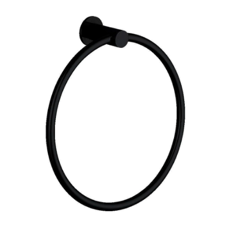 Round Towel Ring Matt Black