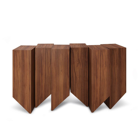 Geode Wood Console