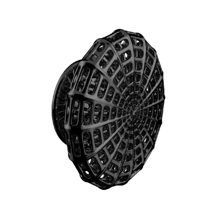 Architectural Ross Lovegrove Door Knob, Hero Mirror Black
