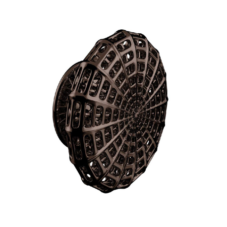 Architectural Ross Lovegrove Door Knob, Hero Mirror Chocolate