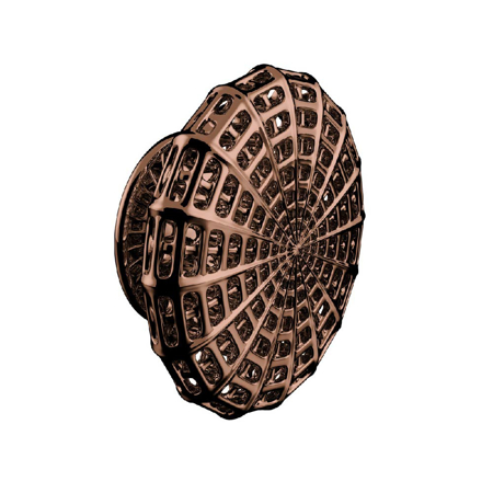 Architectural Ross Lovegrove Door Knob, Hero Mirror Copper
