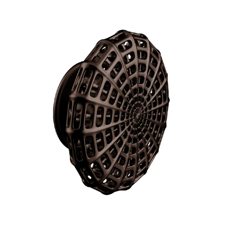 Architectural Ross Lovegrove Door Knob, Pure Grain Chocolate