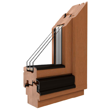 Wooden Window Softline 2 11/16"