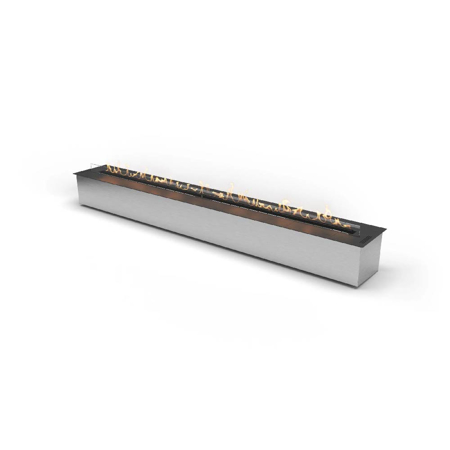 Automatic Bioethanol Fireplace Burner With BEV Technology FLA4 78 3/8"