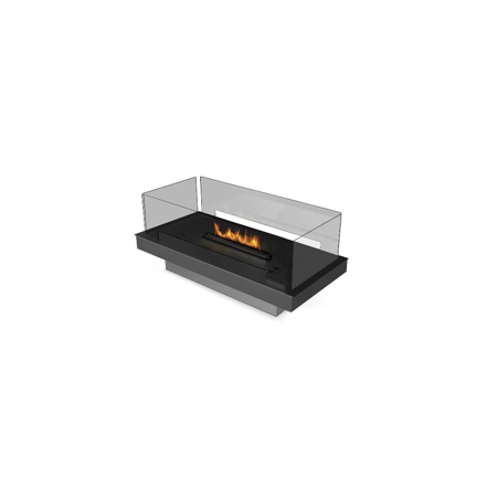 Automatic Bioethanol Fireplace Burner With Adaptive Frame And Glass Panels FLA4 23 1/4"