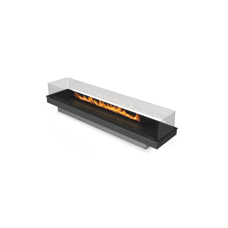 Automatic Bioethanol Fireplace Burner With Adaptive Frame And Glass Panels FLA4 58 5/8"