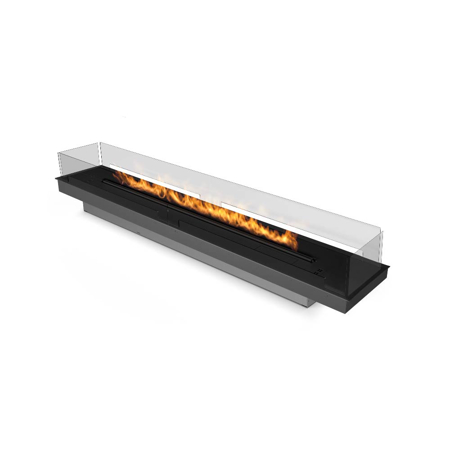 Automatic Bioethanol Fireplace Burner With Adaptive Frame And Glass Panels FLA4+ 78 3/8"