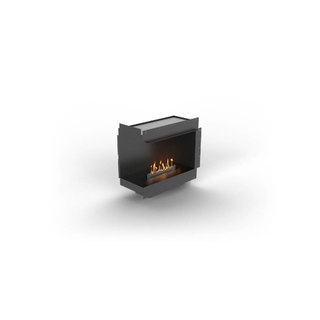 Left Corner Bioethanol Fireplace with Prime Fire 23 1/4" Burner, Forma 32"