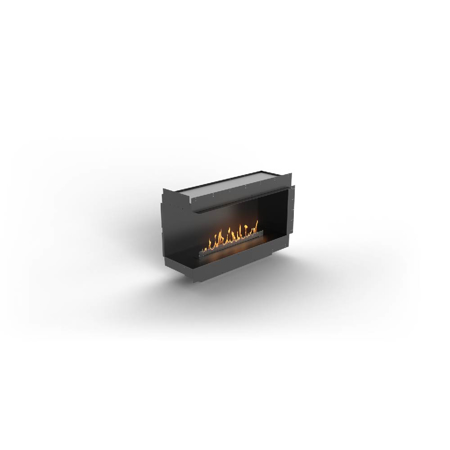 Left Corner Fireplace, Prime Fire 39" Burner, Forma 48"