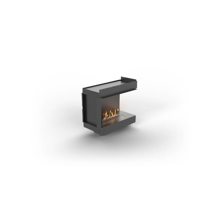 Right Corner Fireplace, Prime Fire 23.2" Burner, Forma 32"