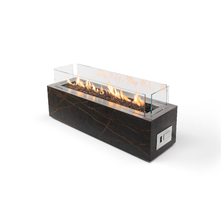 Freestanding Outdoor Linear Automatic Gas Fireplace Galaxy Laurent