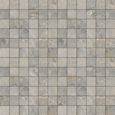 Dstone Ash Lekue 2.5x2.5 11.71" x 11.71" Mosaico Porcelain Tile