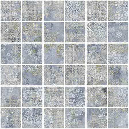 Rug Blue Nat. Mosaico 5x5 11.71"x11.71" Porcelain Tile