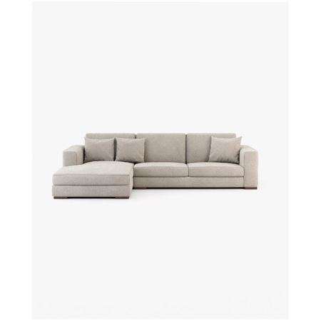 Grey Sofa With Chaise Longue, Xangai Sand