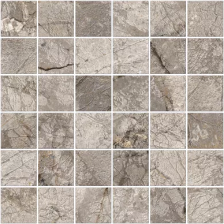 Riverwash Wild Grey Natural Mosaic 11.71"x11.71" Porcelain Tile