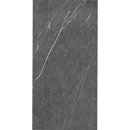 Argos Black Rigato 23.44"x46.97" Porcelain Tile