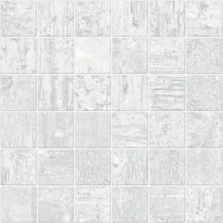 Erosion White Lappato Mosaic 11.71"x11.71" Porcelain Tile
