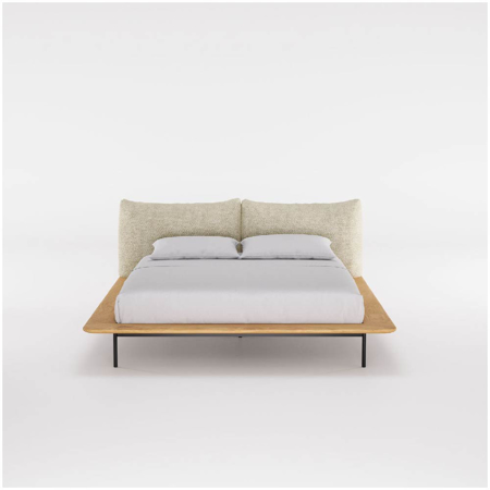 Platform Bed Oak 79.1" x 99.8" x 35"