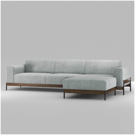 Bowie Sofa Ottoman Walnut, Fabric