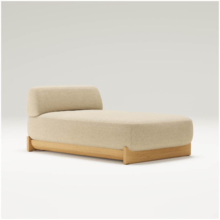 Dome Sofa Oak Chaise Longue